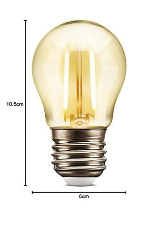 Lamp Led Parte Fil. 2w Ambar G45 E27
