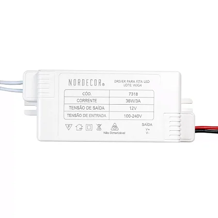 Fonte 12v Mini Slim 36w/3a Bivolt