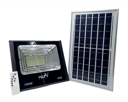 Refletor LED Solar 30w 55 Leds Auto Recarregavel - Branco Frio