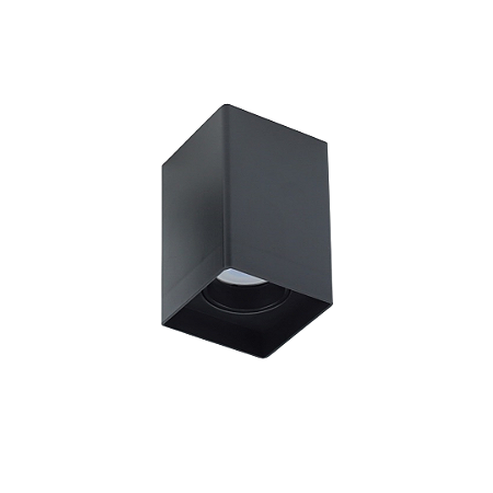 Spot De Sobrepor Quadrado Carina Gu10 1mr16 Preto