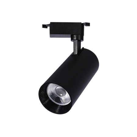 Spot Preto Em Aluminio 10w 3000k Para Trilho Energizado