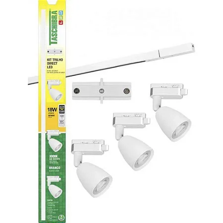 Kit Trilho Direct Led 3000k Branco