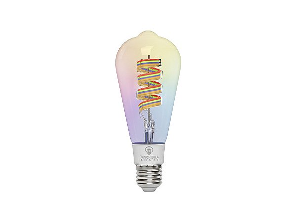 Smart Filamento Wi-Fi Led Taschibra 6w St64 Rgb