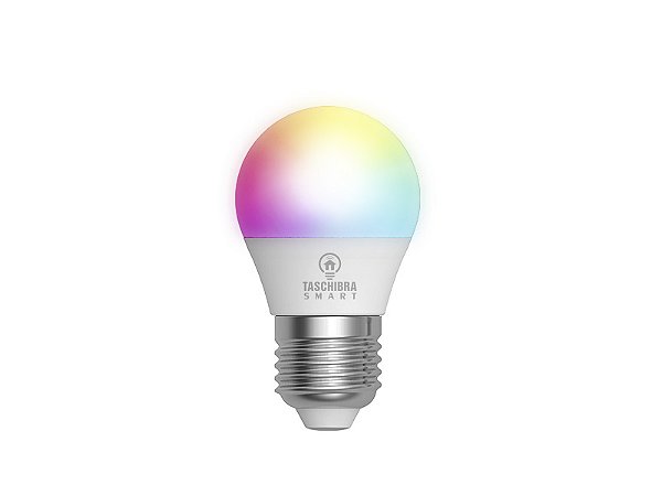 Smart Lampada Wi-Fi Led Taschibra 6w Bolinha G45 Rgb