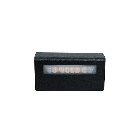 Balizador Hesse LED IP65 Alum 80mm 3W Bivolt 3.000K Preto Fosco