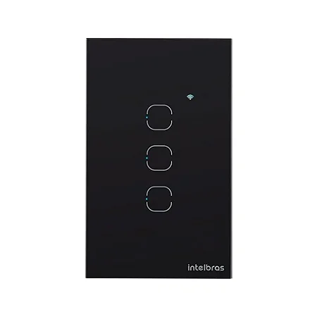 Interruptor Smart Wi-Fi Touch 3 Preto Ews 1003