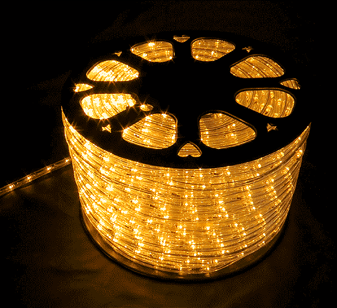 Mangueira Luminosa 2 Fios Led Horizontal S/ Rabicho 12mm Branca Quente 200v G-Light Vendida P/ Metro