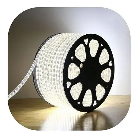 Mangueira Luminosa 10,5mm Branco Frio  - 220V (V7100W) Vendido P/ Metro