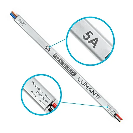Fonte Linear Slim 12v Saida 5,0a 60w Autovolt