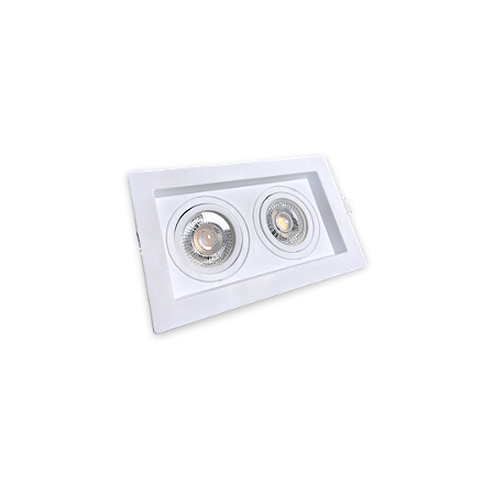 Spot Recuado Duplo Para Lampada Mr16 Branco Br
