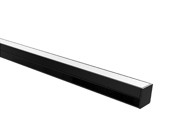 Perfil Led Taschibra Apex 24x23 Sobrepor 23x24x2000mm Preto Fosco