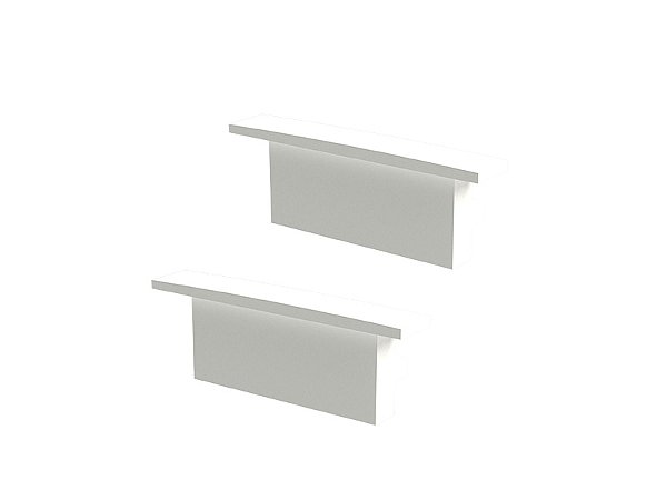 Acessorios Perfil Vertex 24x9 Tampa / Presilha Emb Branca