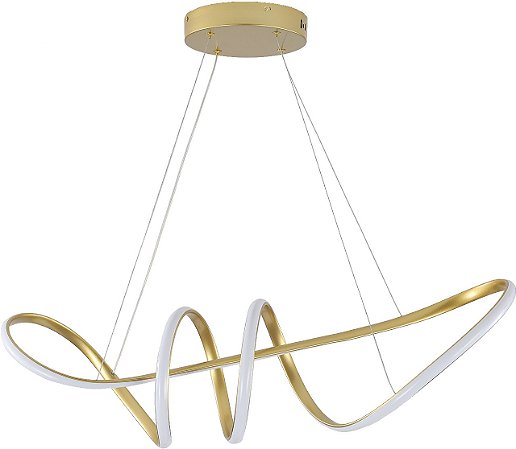 Luminária Strip 77x22cm | 2 Metros De Cabo - Dourado