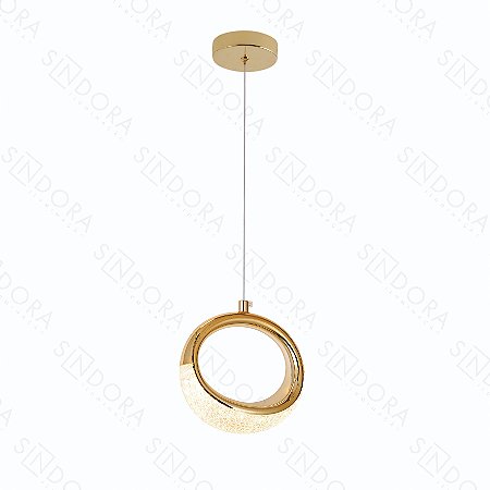Pd 15x15x8cm 6w 3000k 450lm Dourado