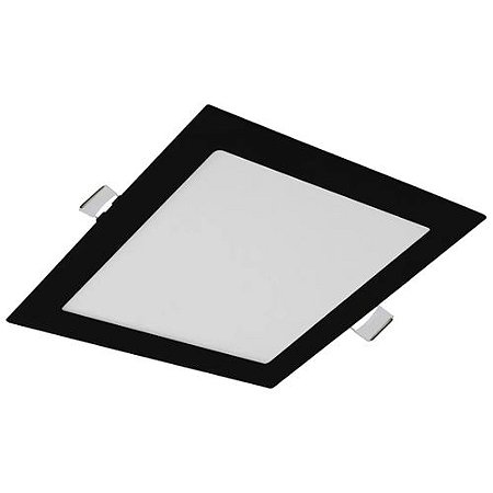 Luminaria Embutir Quadrada Preta Backstage Led 18w Autovolt 6500k