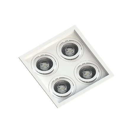 Embutido Recuado 4 Par20 Bt 235x235x35mm