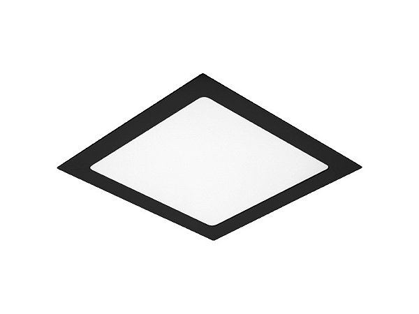 Painel Led 24w Lys Quadrado Embutir Preto 4000k