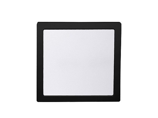 Painel Led 24w Lys Quadrado Sobrepor Preto 6500k