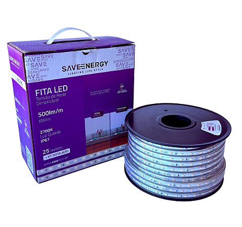 Fita 6W/M 500lm 2700K 220V IP67 25M Alto IRC