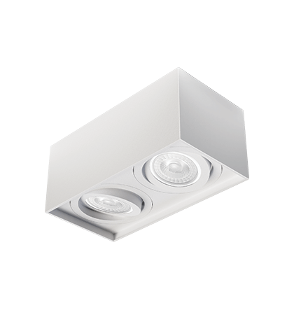 Spot De Sobrepor Duplo Pare20 Branco