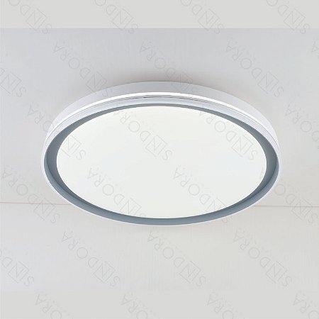 Plafon Led Metal Cinza e Acrílico 51x7cm – Sindora DCX02352