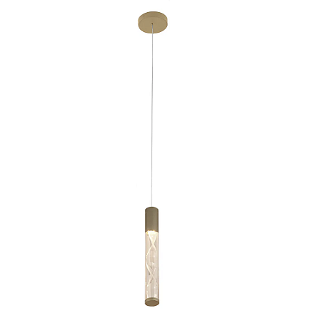 Luminária Pendente Led Tubular Moderno Sindora 35cm 7w 3000k