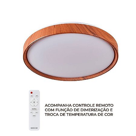 Plafon led rond. In 49cm 33w 3/4k/6.5k imbuia