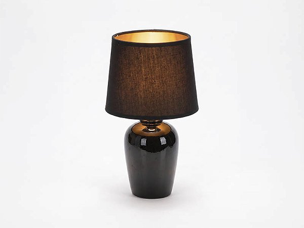 Abajur de ceramica pottery e27 preto 32cm-7897079087123