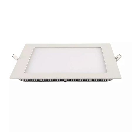 Painel LED Tech Slim 18W Emb Alum Quad 218mm Bivolt 3.000K - Branco