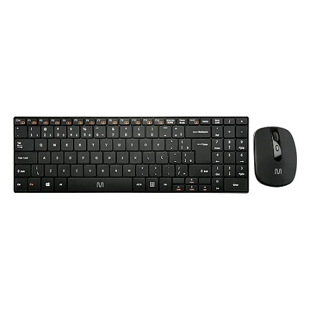 Kit teclado e mouse sem fio USB slim TC202