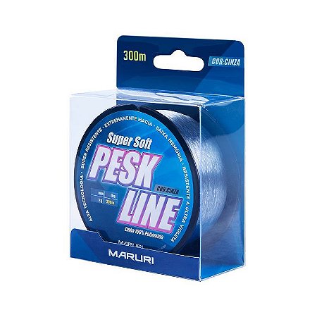 Linha Monofilamento Pesk Line 300 Metros Cinza - Maruri