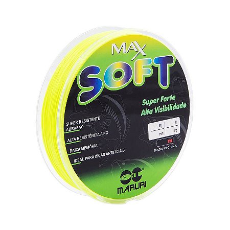 Linha Monofilamento MaxSoft Verde Limao 300 Metros - Maruri