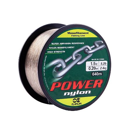 Linha Power Nylon Monofilamento 640 Metros - Maruri