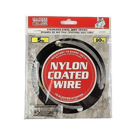 Empate de Aço Inox Revestido em Nylon 10 Metros - Marine Sports