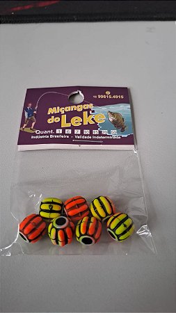 Miçanga Pitanguinha 8mm - Miçangas do Leke
