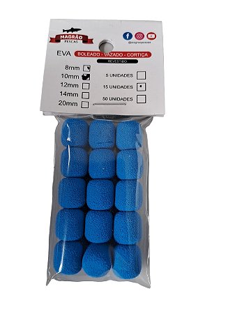 EVA Azul Formato Raçao 15 Unidades - Magrão Pesca