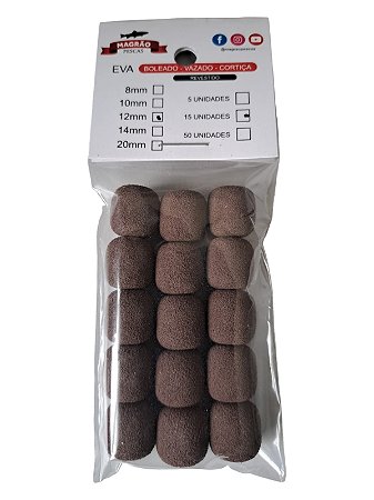 EVA Marrom Formato Ração 15 Unidades - Magrão Pesca