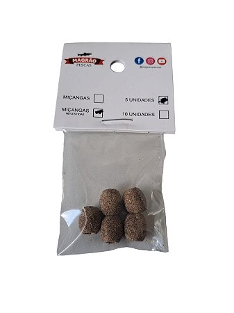 Miçanga Empanada 8mm 5 Unidades- Magrão Pesca