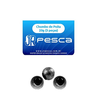 Chumbo de Poita 20 Gramas 3 unidades - JR Pesca