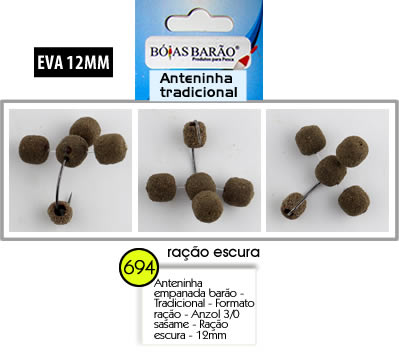 Anteninha Tradicional Empanada 12mm - Bóias Barão