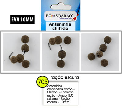 Anteninha Chifrão Empanada 10mm - Bóias Barão