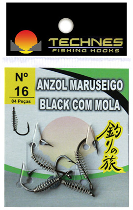 Anzol Maruseigo Black com Mola - Technes