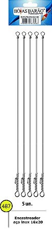 Encastroador Aço Inox 16x20 - 5 Unidades - Bóias Barão