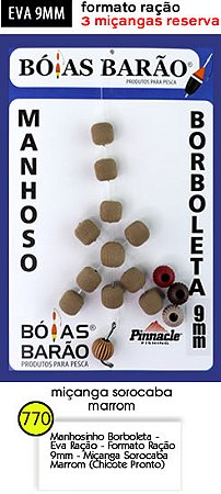 Manhoso Borboleta 9mm Cor Ração ( 4 Miçangas ) - Bóias Barão