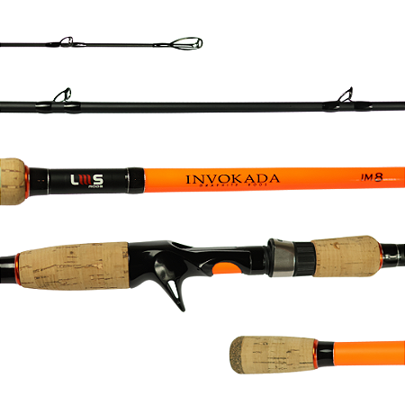 Vara Invokada Pro 2,40 50 Libras Orange 2 Partes Carretilha - Lumis