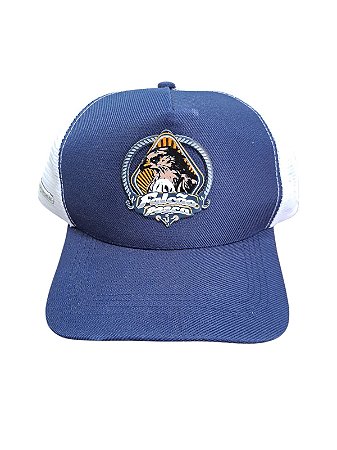 Boné Falcão Pesca Azul / Branco Telado