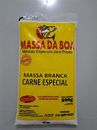 Massa Branca Carne Especial 500 Gramas - Massa da Boa