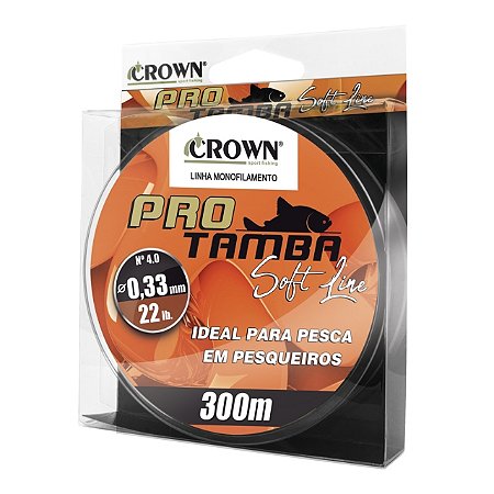 Linha Monofilamento Pro Tamba Soft Orange 300 Metros - Crown