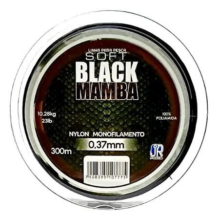 Linha Monofilamento Black Mamba 300 Metros - Jr Pesca