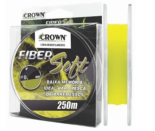 Linha Monofilamento Fiber Soft 250 Amarela - Crown